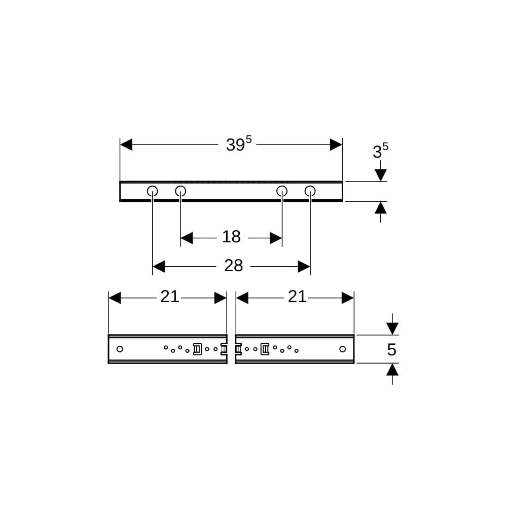 Geberit Duofix Befestigung für Waschtische mit Befestigungsabstand 38-58cm... GEBERIT-111868001 4025416753131 (Abb. 7)