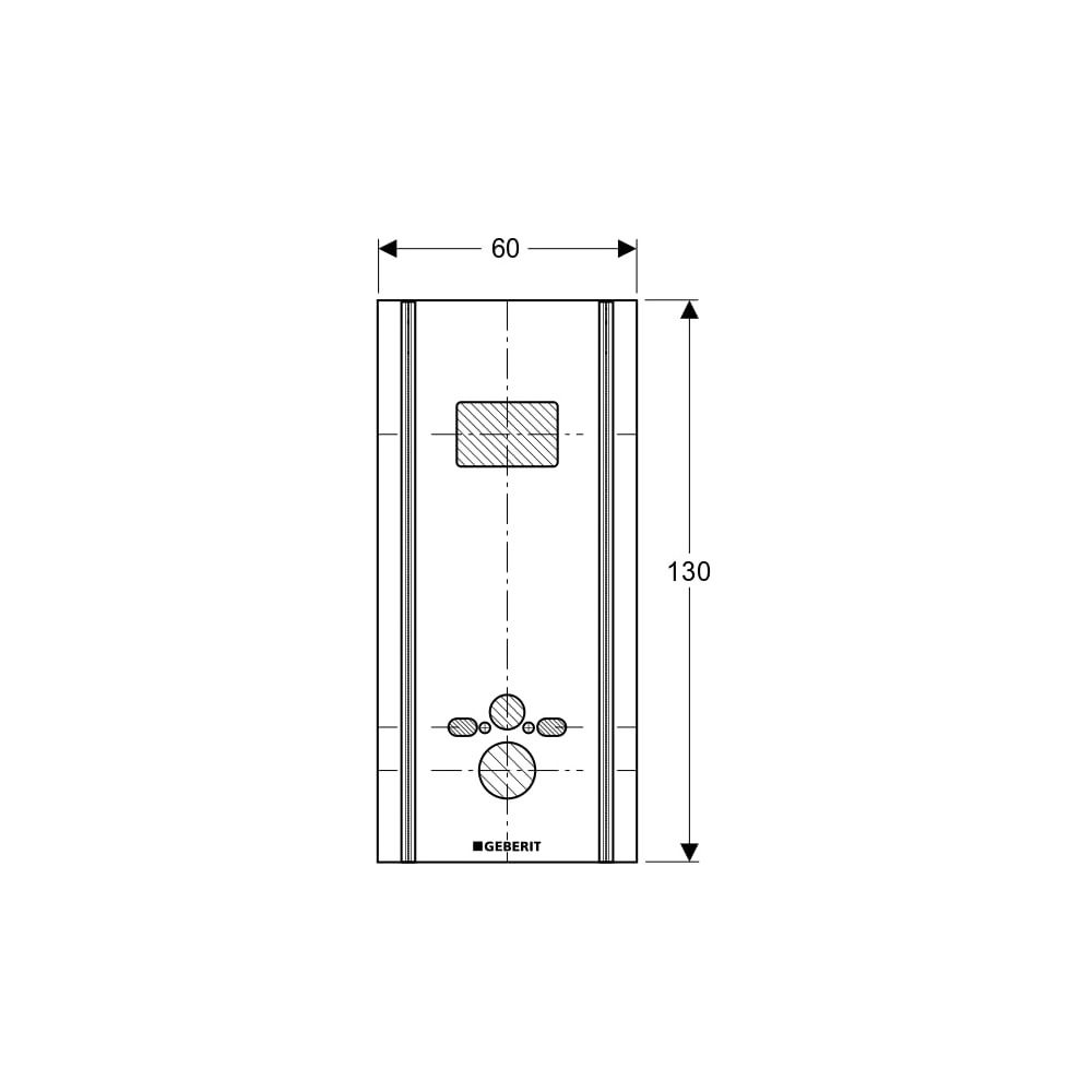 Geberit GIS Paneel für Wand-WC, für Sigma Unterputz-Spülkästen... GEBERIT-461058001 4025416362159 (Abb. 6)
