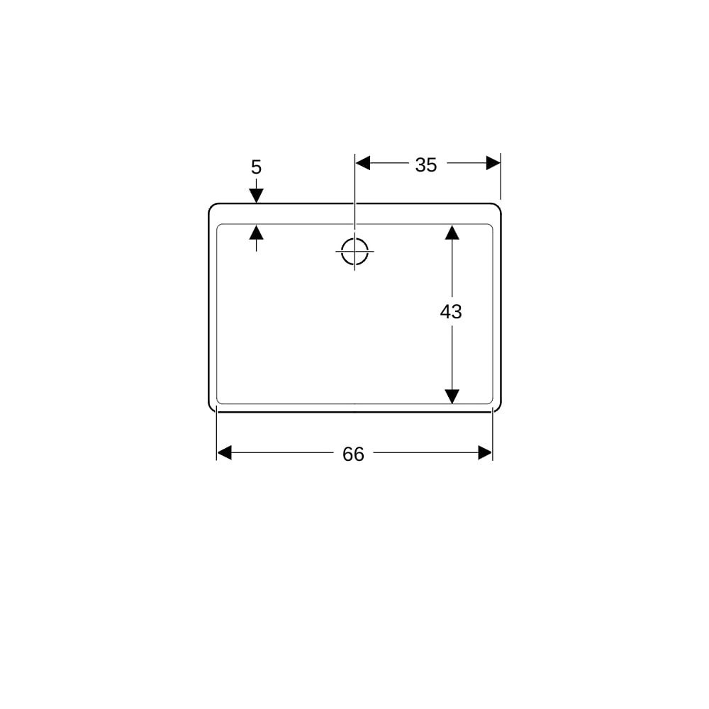 Geberit Publica Mehrzweckbecken ohne Überlauf, Höhe 20cm... GEBERIT-360070000 4022009080506 (Abb. 7)
