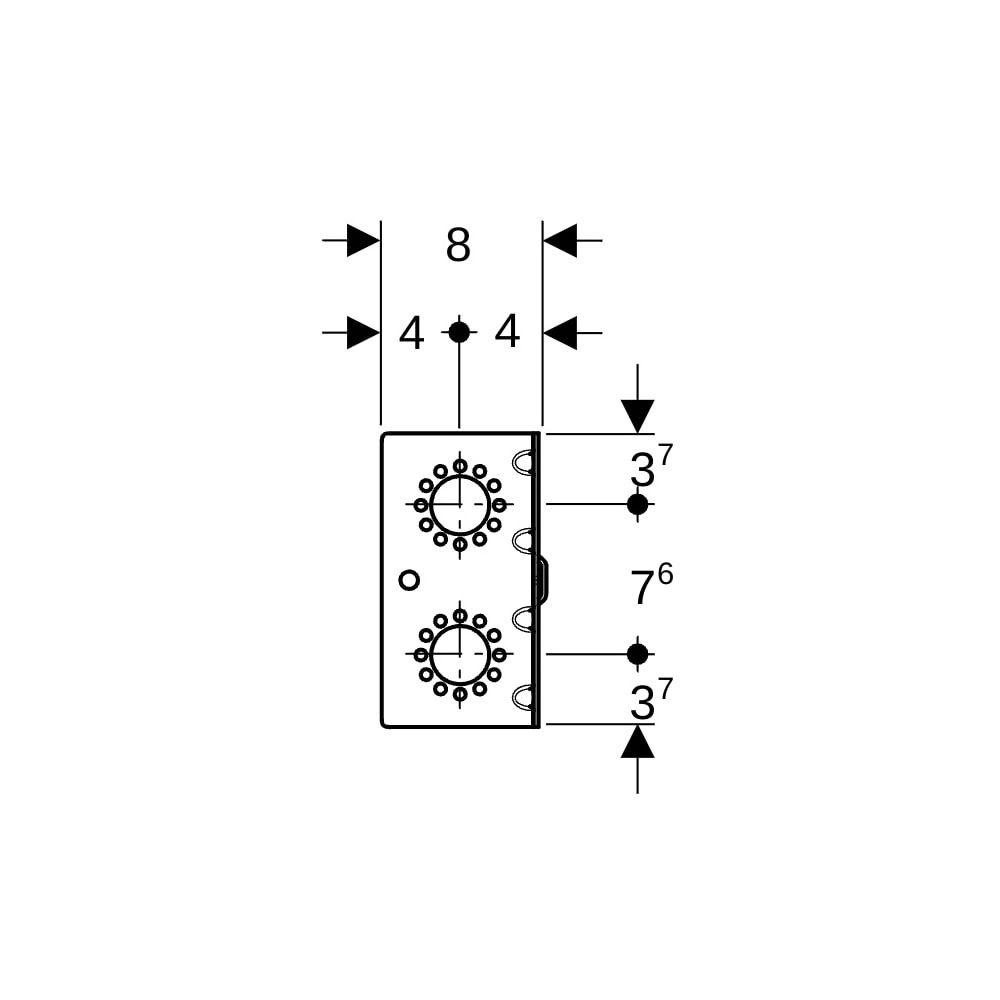 Geberit GIS Traverse für vertikal montierte Wandarmatur Aufputz, mit zwei Wasseransc... GEBERIT-461746001 4025416610564 (Abb. 6)
