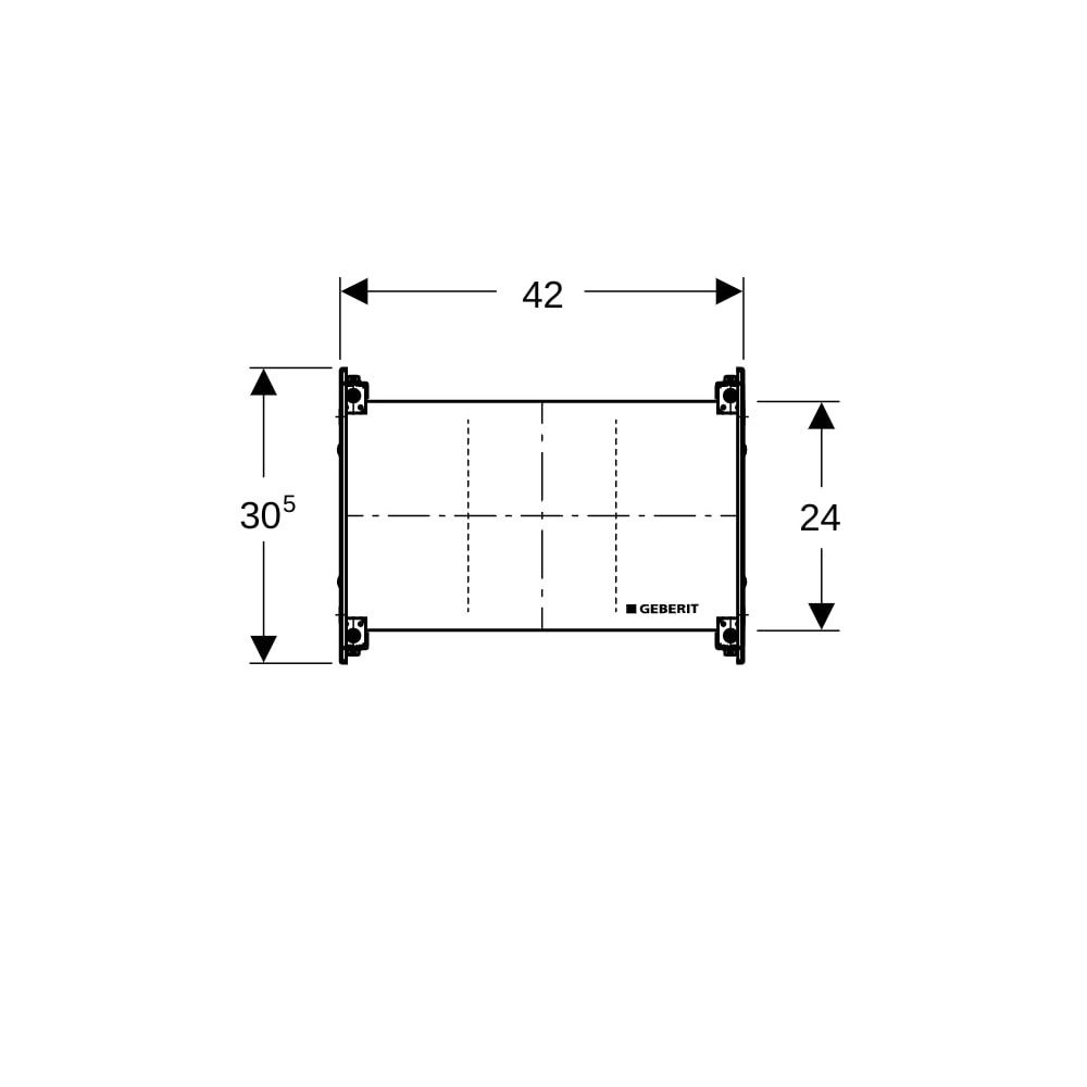 Geberit GIS Montageplatte universell, 24x42cm, Unterputz... GEBERIT-461173001 4025416109778 (Abb. 6)