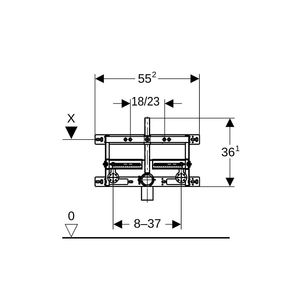Geberit Kombifix Element für Bidet, universell... GEBERIT-457530001 4025416500865 (Abb. 6)