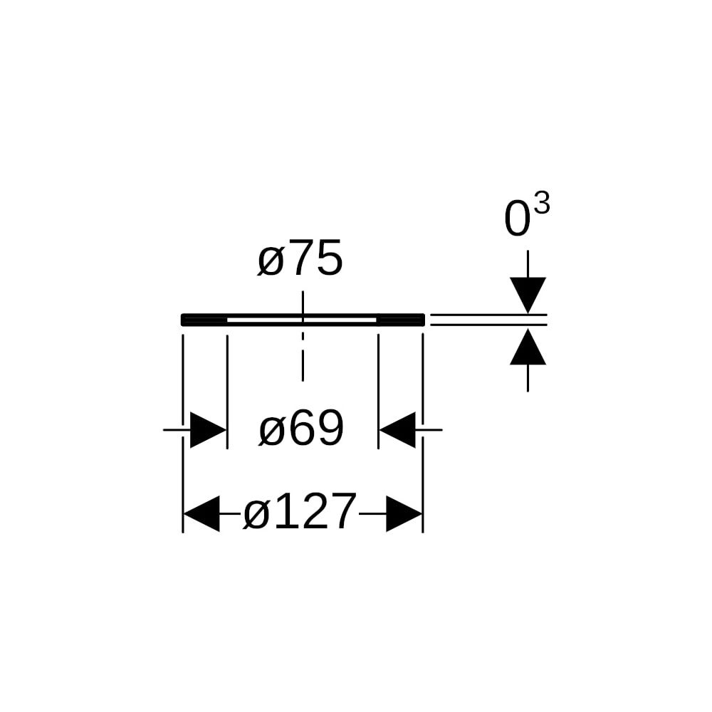 Geberit PE Flanschdichtung d 75mm, di 69mm... GEBERIT-365742001 4025416027805 (Abb. 5)