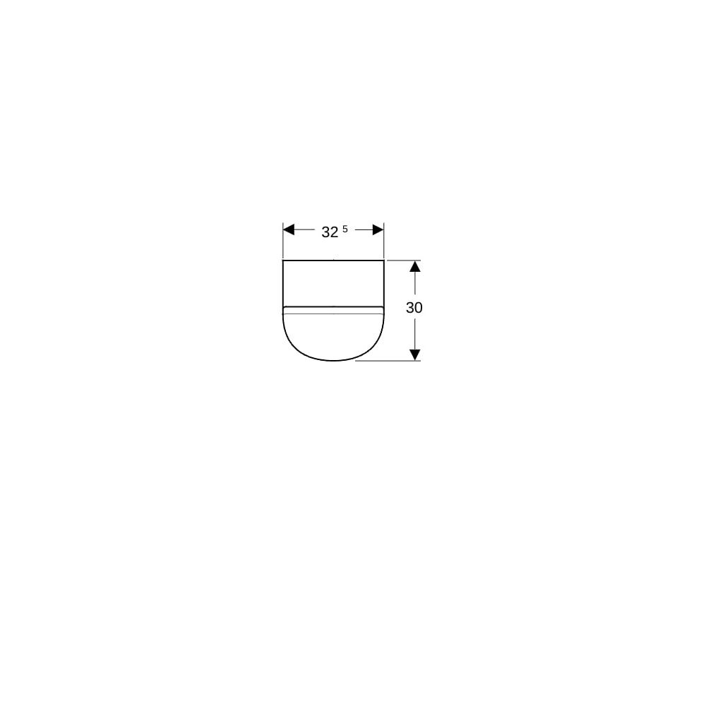 Geberit Renova Plan Urinal mit Deckel, Zulauf von hinten, Abgang nach hinten, Tiefe ... GEBERIT-235120600 4022009305852 (Abb. 7)