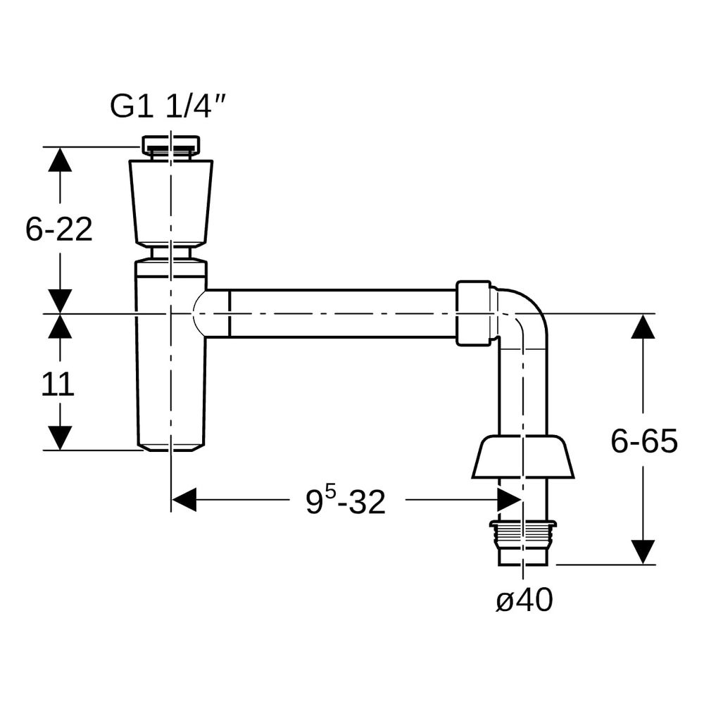 Geberit Tauchrohrgeruchsverschluss für Waschbecken, Ventilrosette, Manschette Abgang... GEBERIT-151028111 4025416706359 (Abb. 7)