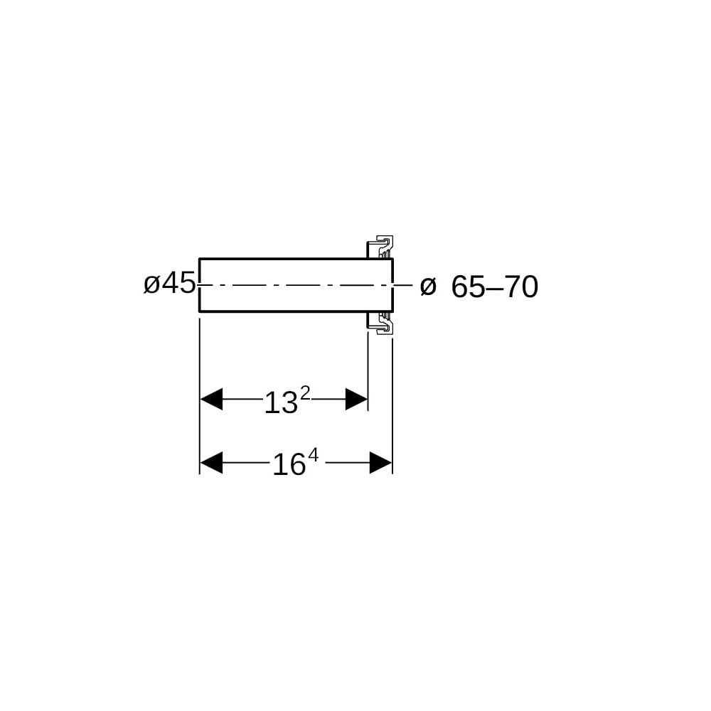 Geberit Anschlussstutzen mit Manschette Außendurchmesser 45mm, Schwarz... GEBERIT-152486161 4025416018933 (Abb. 5)
