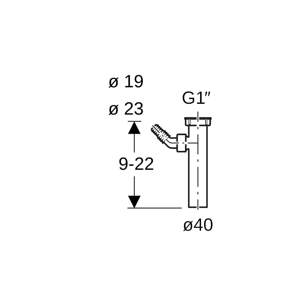 Geberit Anschlussstutzen mit Überwurfmutter, mit Winkelschlauchtülle Außendurchmesse... GEBERIT-152242111 4025416018278 (Abb. 5)