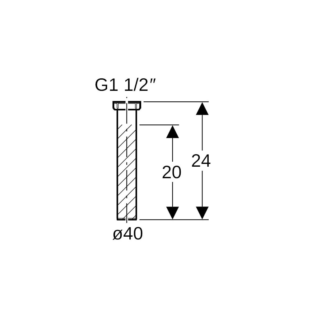 Geberit Anschlussstutzen mit Überwurfmutter Außendurchmesser 40mm, Alpinweiß... GEBERIT-152245111 4025416018315 (Abb. 5)