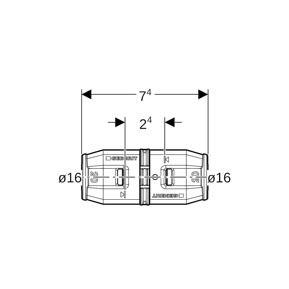 Geberit PushFit Kupplung Außendurchmesser 16mm... GEBERIT-650500001 4025416714316 (Abb. 5)