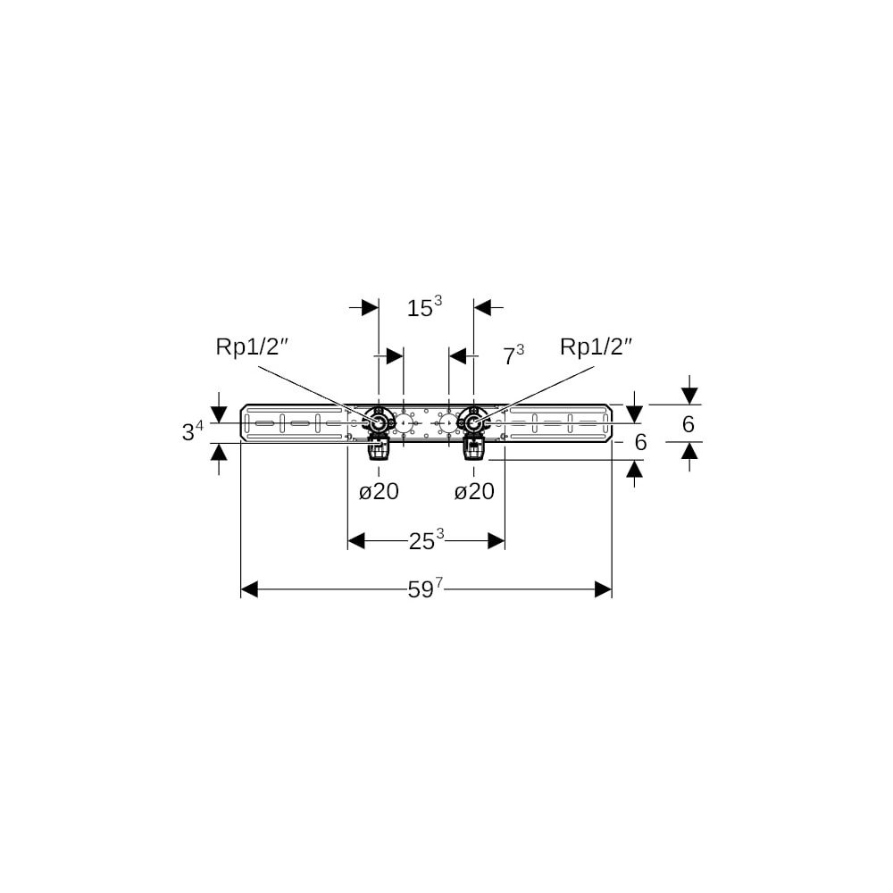 Geberit PushFit Anschlusswinkel 90 Grad vormontiert, zweifach, d 20mm, Rotguss... GEBERIT-651289001 4025416957966 (Abb. 6)