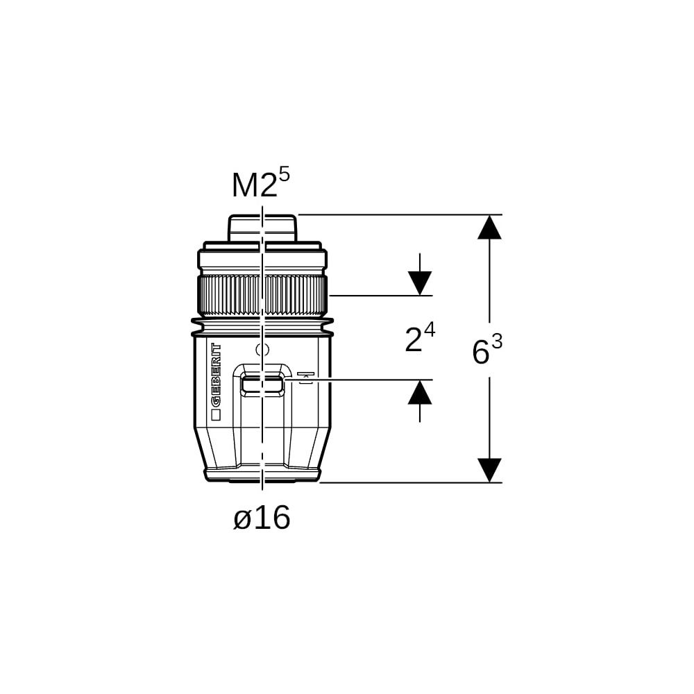 Geberit PushFit Schnellkupplung CW617N, d 16mm, M 25mm... GEBERIT-650652001 4025416712022 (Abb. 5)