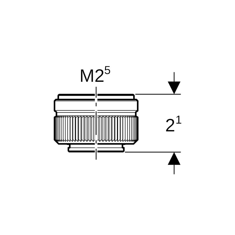 Geberit Kappe mit Schnellkupplung CW617N, M 25mm... GEBERIT-652483001 4025416712312 (Abb. 5)