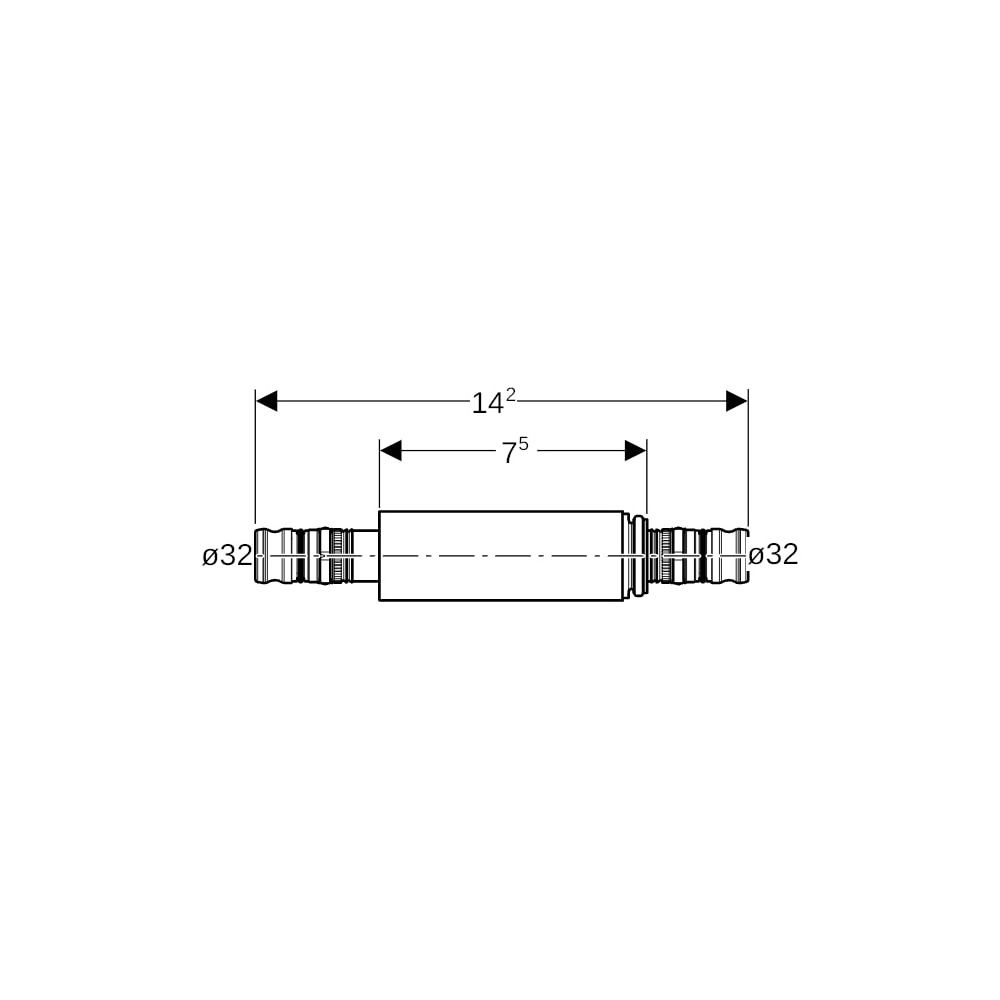Geberit Mepla Langkupplung, d 32mm, Rotguss bleifrei... GEBERIT-604575005 4025416679592 (Abb. 5)