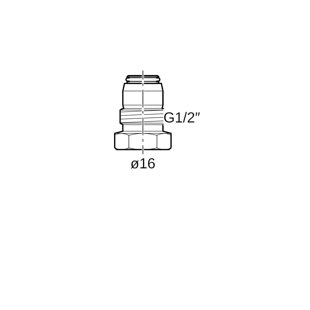 Geberit Mepla Anschlussverschraubung mit Aussengewinde d16-G 1/2" Danfoss... GEBERIT-641513001 4025416128267 (Abb. 7)