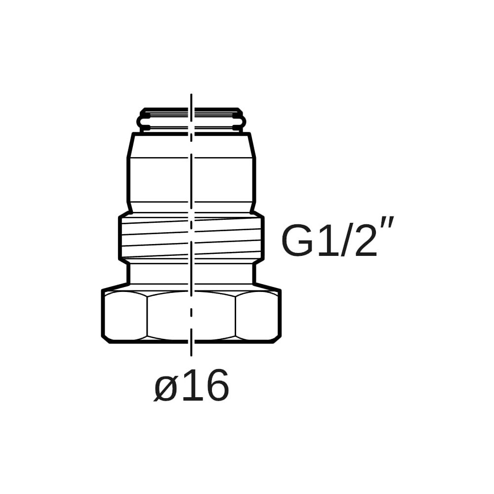 Geberit Mepla Anschlussverschraubung mit Aussengewinde d16-G 1/2" Danfoss... GEBERIT-641513001 4025416128267 (Abb. 8)