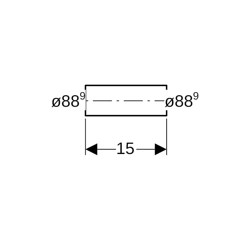 Geberit Mapress Edelstahl Rohrnippel Außendurchmesser 88,9mm... GEBERIT-32058 4024723320586 (Abb. 6)