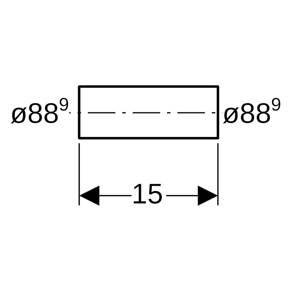 Geberit Mapress Edelstahl Rohrnippel, DN 80, 88,9mm, 150mm, CrNiMo-Stahl 1.4401, Edelsta... GEBERIT-32058 4024723320586 (Abb. 8)