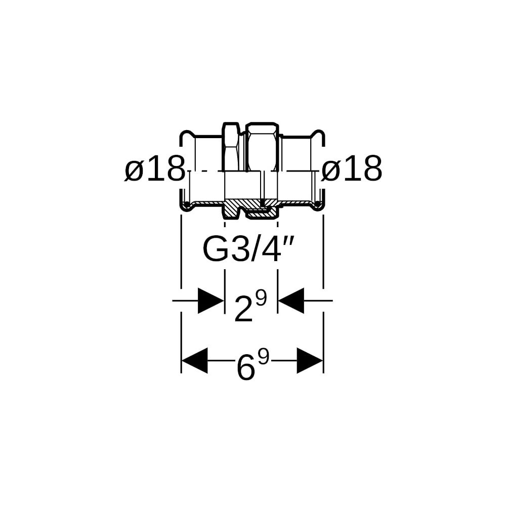 Geberit Mapress Edelstahl Verschraubung Außendurchmesser 18mm... GEBERIT-35321 4024723353218 (Abb. 5)