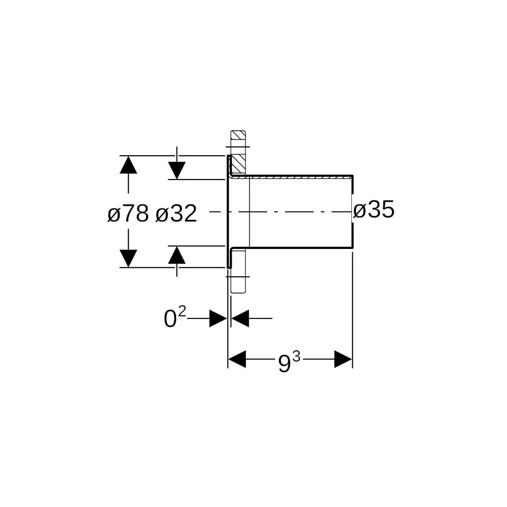 Geberit Mapress Kupfer Bund mit Einschubende, für Losflansch PN 10/16 d 35mm, DN 32... GEBERIT-63707 4025410549419 (Abb. 5)