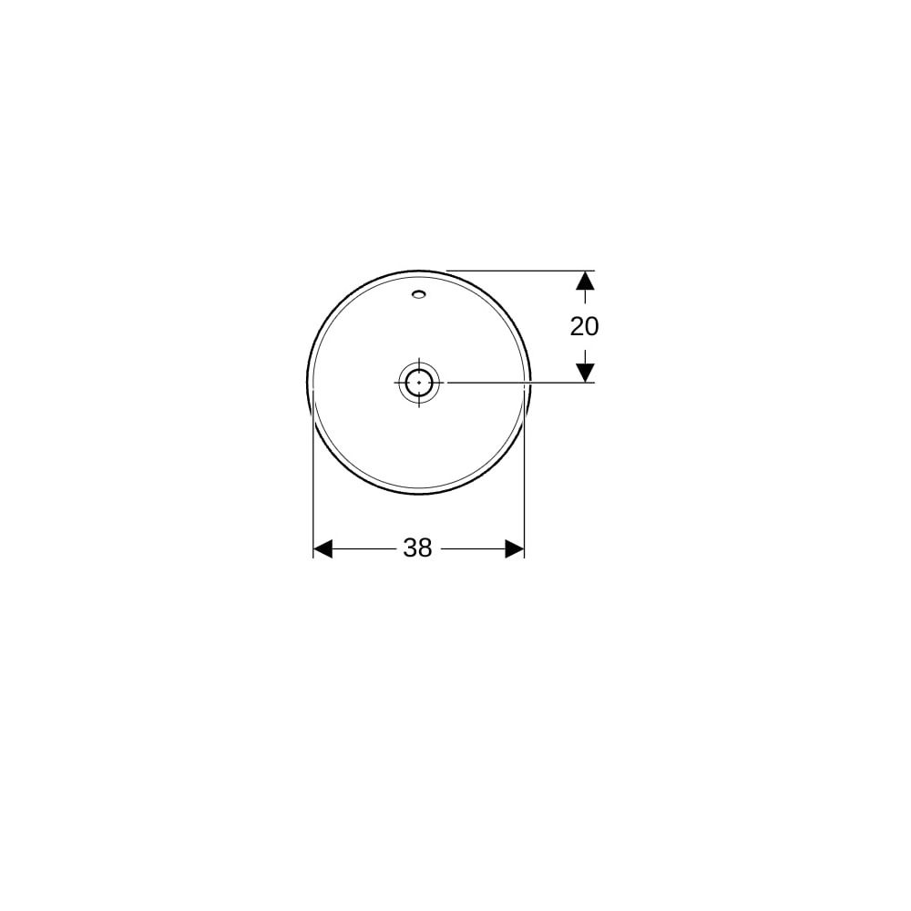 Geberit VariForm Einbauwaschtisch rund Durchmesser 40cm, ohne Hahnloch, Überlauf sic... GEBERIT-500701012 4025416824213 (Abb. 7)