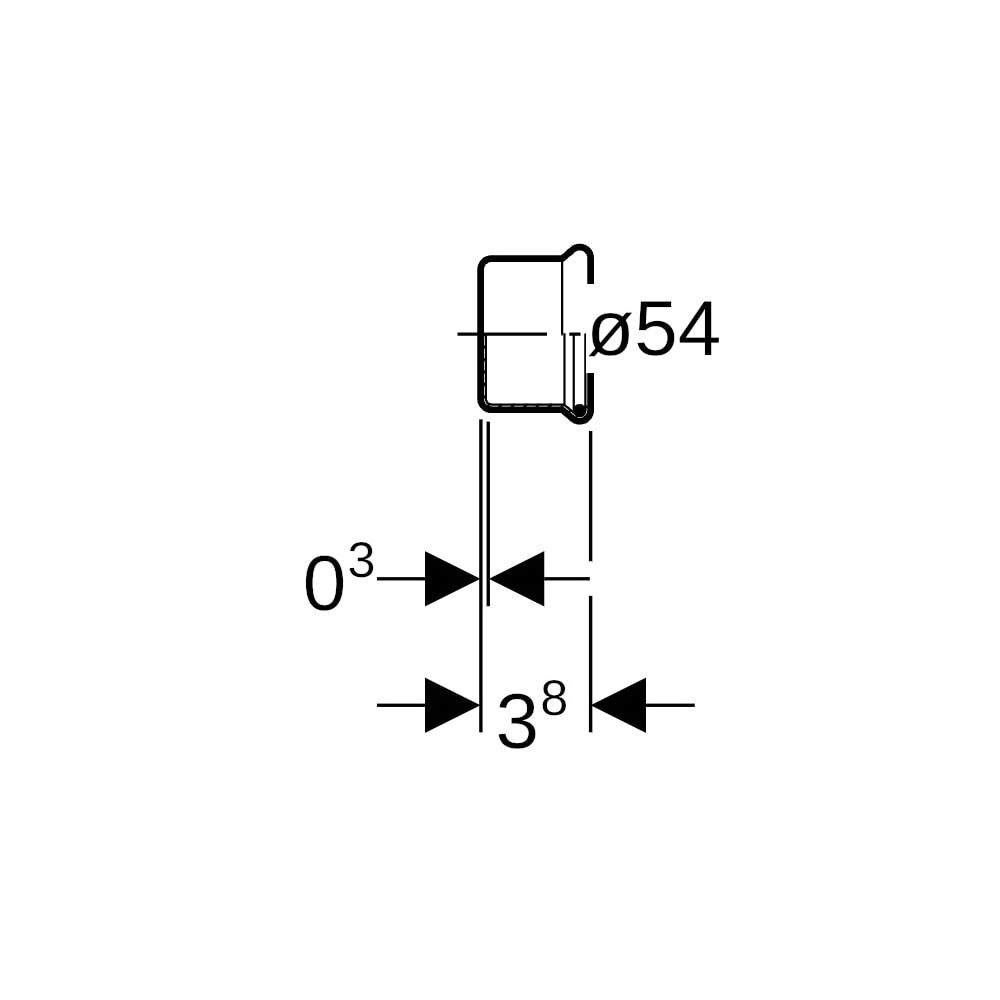 Geberit Mapress Edelstahl Kappe, Außendurchmesser 54mm... GEBERIT-33218 4024723332183 (Abb. 5)