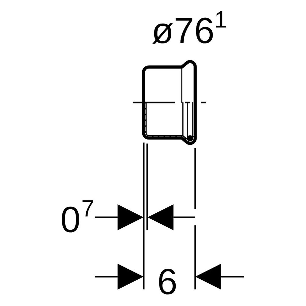 Geberit Mapress Kappe, DN 65, 76,1mm, Edelstahl, 33219... GEBERIT-33219 4024723332190 (Abb. 8)
