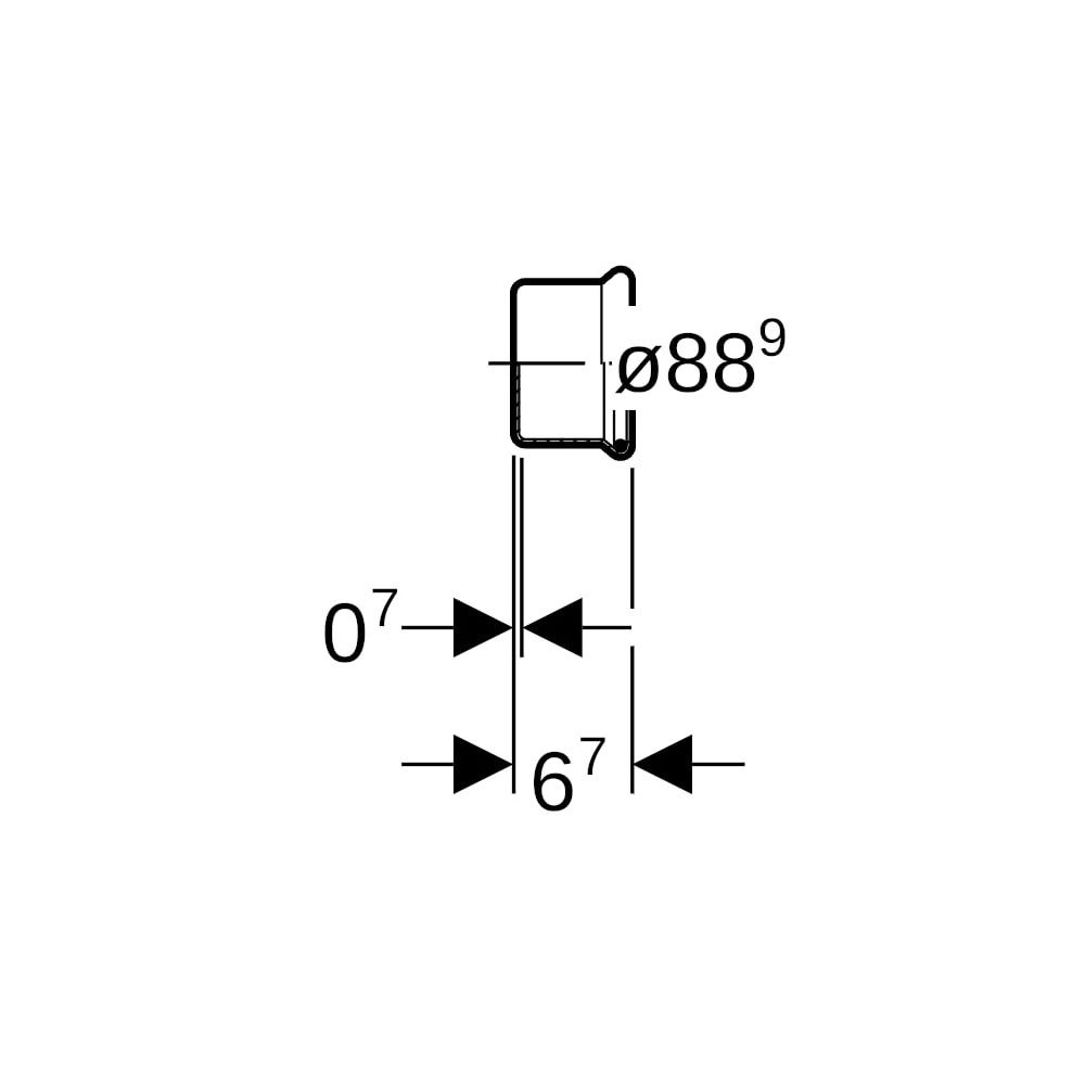 Geberit Mapress Edelstahl Kappe, Außendurchmesser 88,9mm... GEBERIT-33220 4024723332206 (Abb. 5)