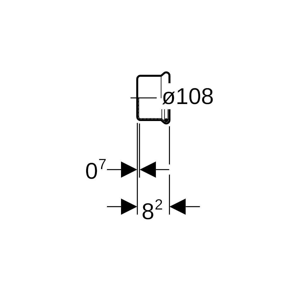Geberit Mapress Edelstahl Kappe, Außendurchmesser 108mm... GEBERIT-33221 4024723332213 (Abb. 5)
