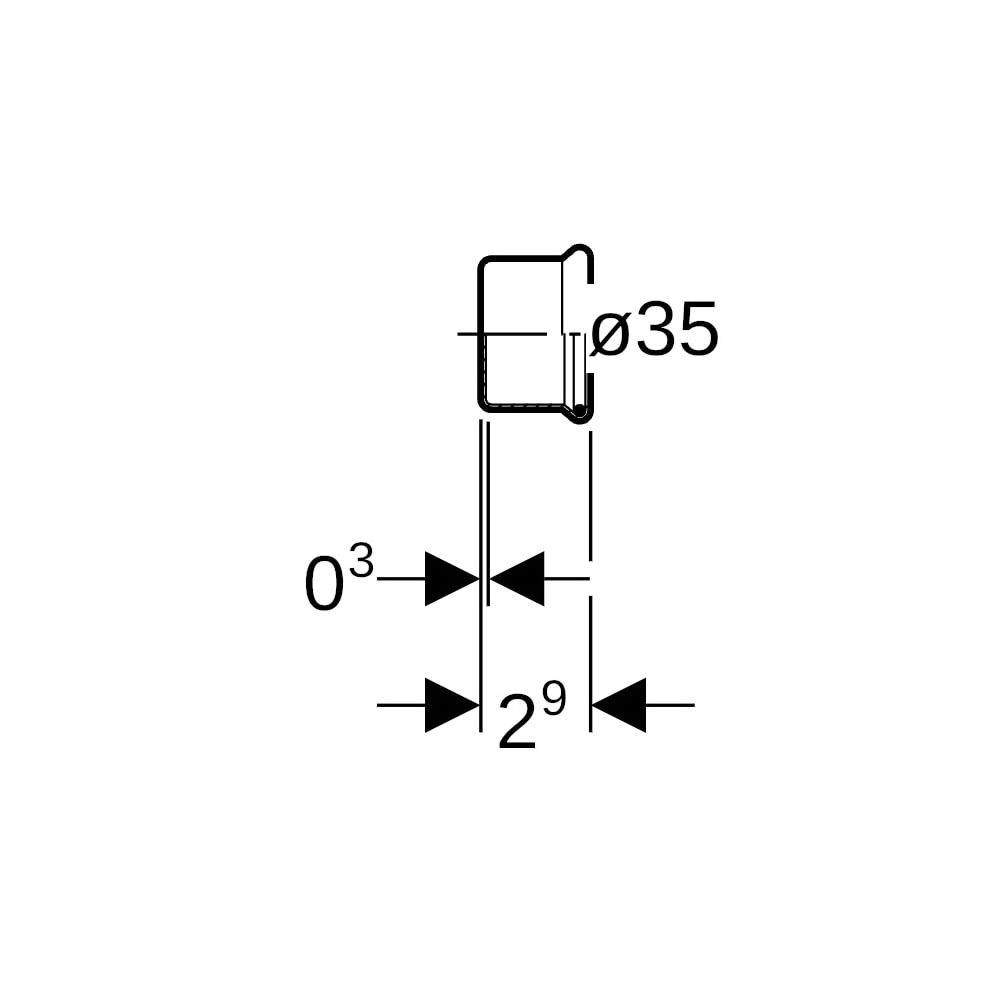 Geberit Mapress Edelstahl Kappe, Gas, d 35mm... GEBERIT-34466 4024723344667 (Abb. 5)