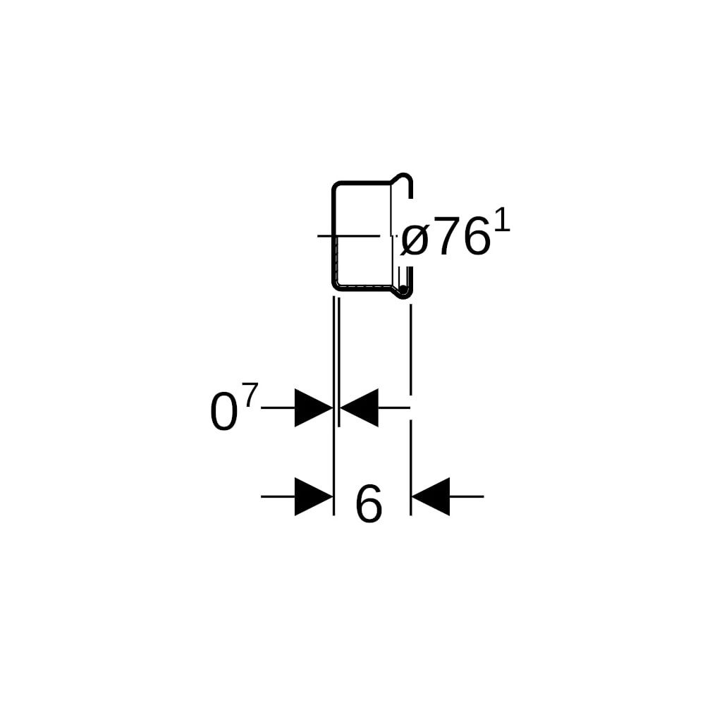 Geberit Mapress Edelstahl Kappe, Gas, d 76,1mm... GEBERIT-34469 4024723344698 (Abb. 5)