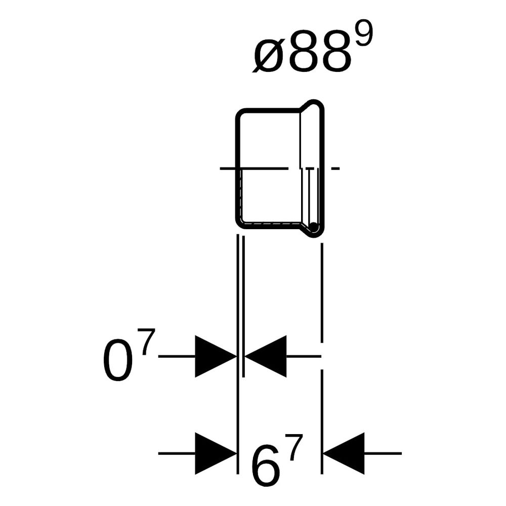 Geberit Kappe Mapress Gas, DN 80, 88,9mm, Edelstahl, 34470... GEBERIT-34470 4024723344704 (Abb. 8)