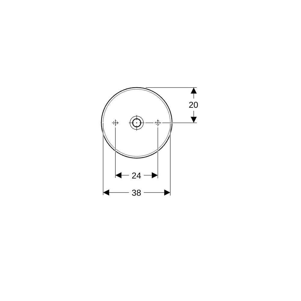 Geberit VariForm Aufsatzwaschtisch rund Durchmesser 40cm, ohne Hahnloch, ohne Überla... GEBERIT-500768012 4025416682882 (Abb. 7)