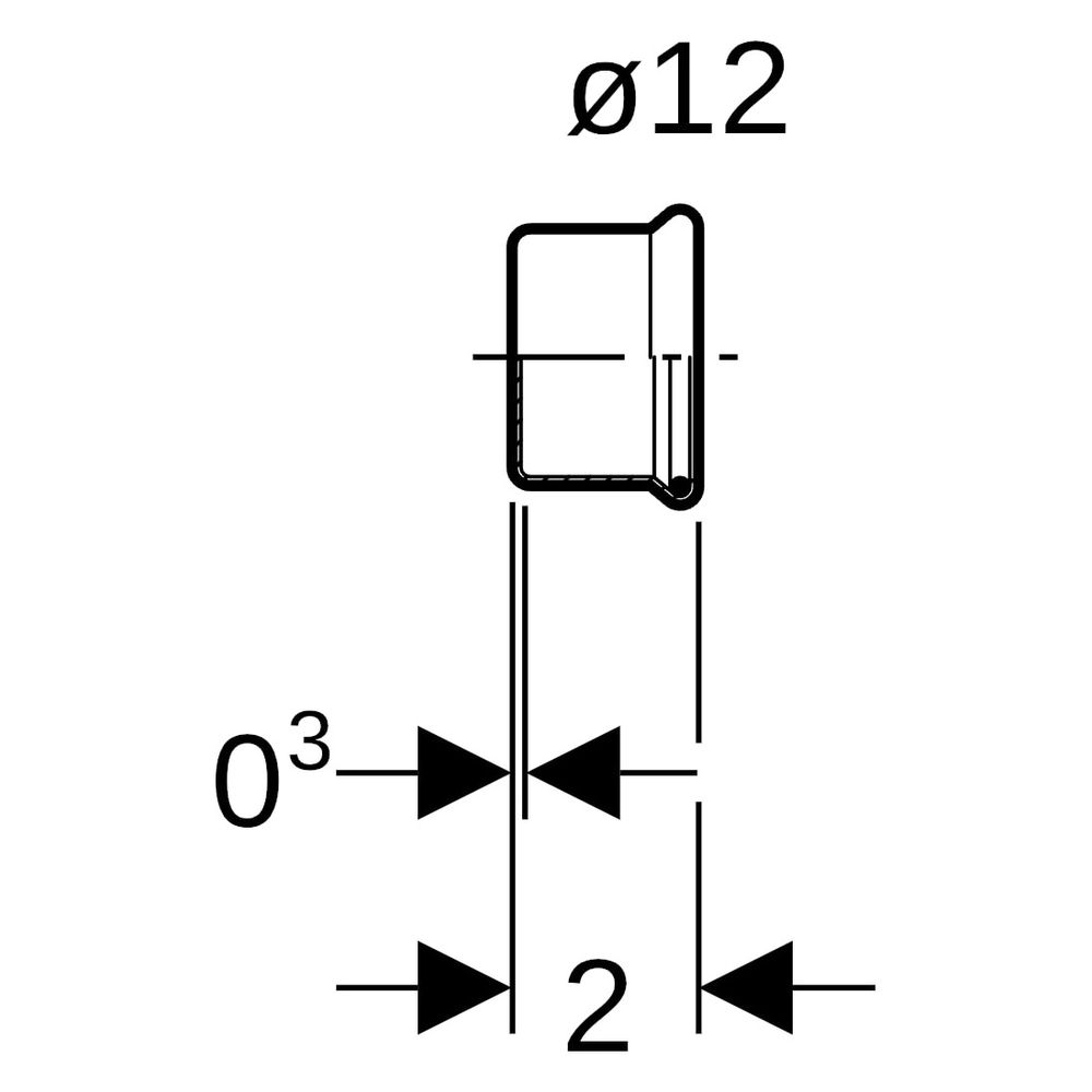 Geberit Kappe Mapress C-Stahl, DN 10, 12mm, Stahl, galvanisch verzinkt, 20211... GEBERIT-20211 4024723202110 (Abb. 8)