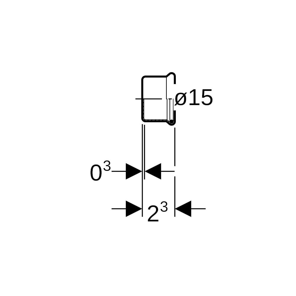Geberit Mapress Kupfer Kappe, Gas, d 15mm... GEBERIT-34752 4024723347521 (Abb. 5)