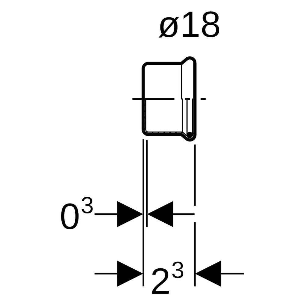 Geberit Mapress Kappe, DN 15, 18mm, Kupfer, 34753... GEBERIT-34753 4024723347538 (Abb. 8)