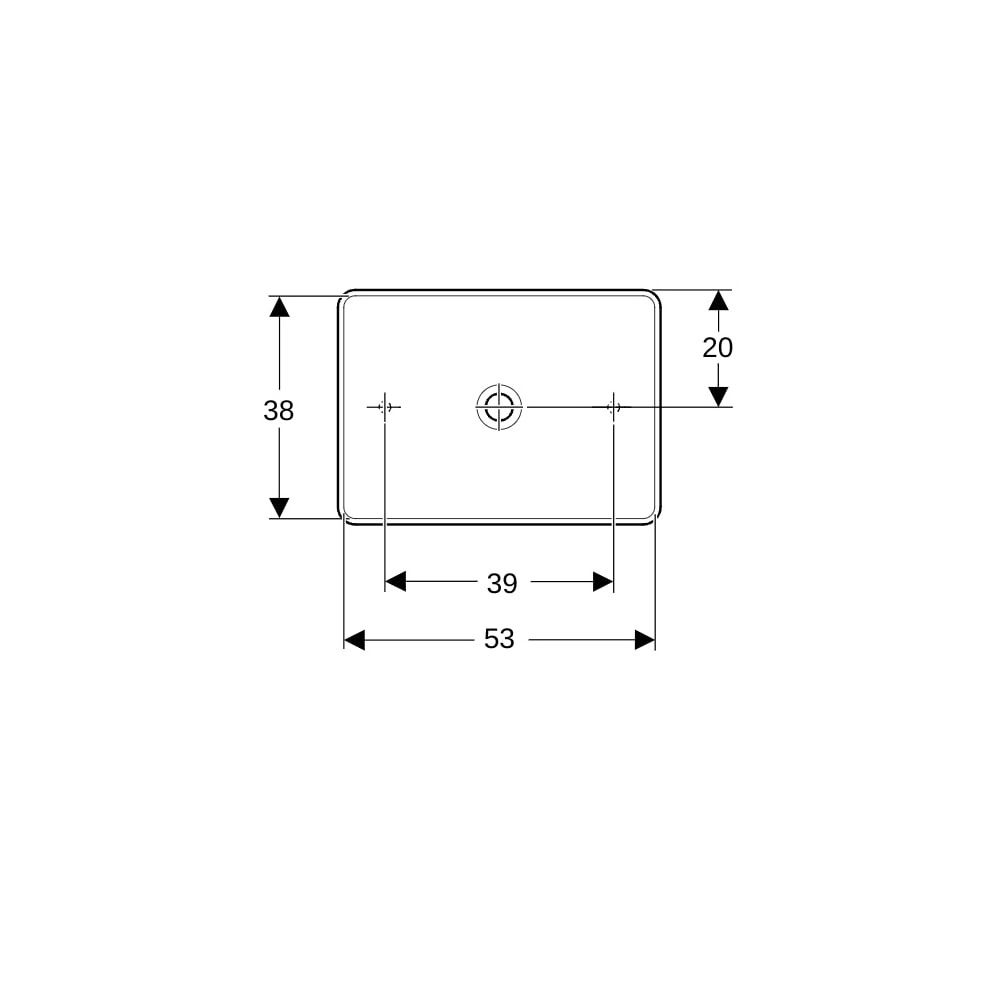 Geberit VariForm Aufsatzwaschtisch rechteckig, Breite 55cm, Tiefe 40cm, ohne Hahnloc... GEBERIT-500779012 4025416689324 (Abb. 7)