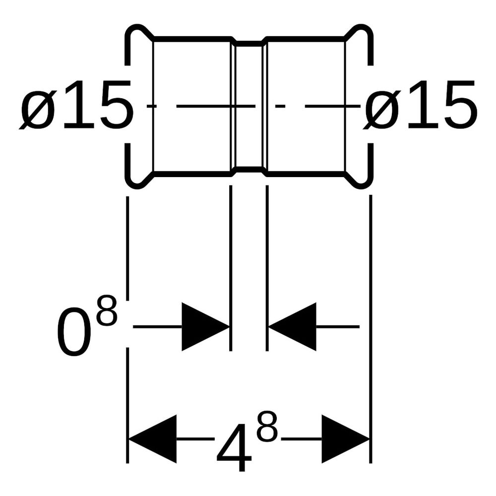 Geberit Muffe Mapress Therm, DN 12, 15mm, Edelstahl, Edelstahl, 44002... GEBERIT-44002 4025410097354 (Abb. 6)