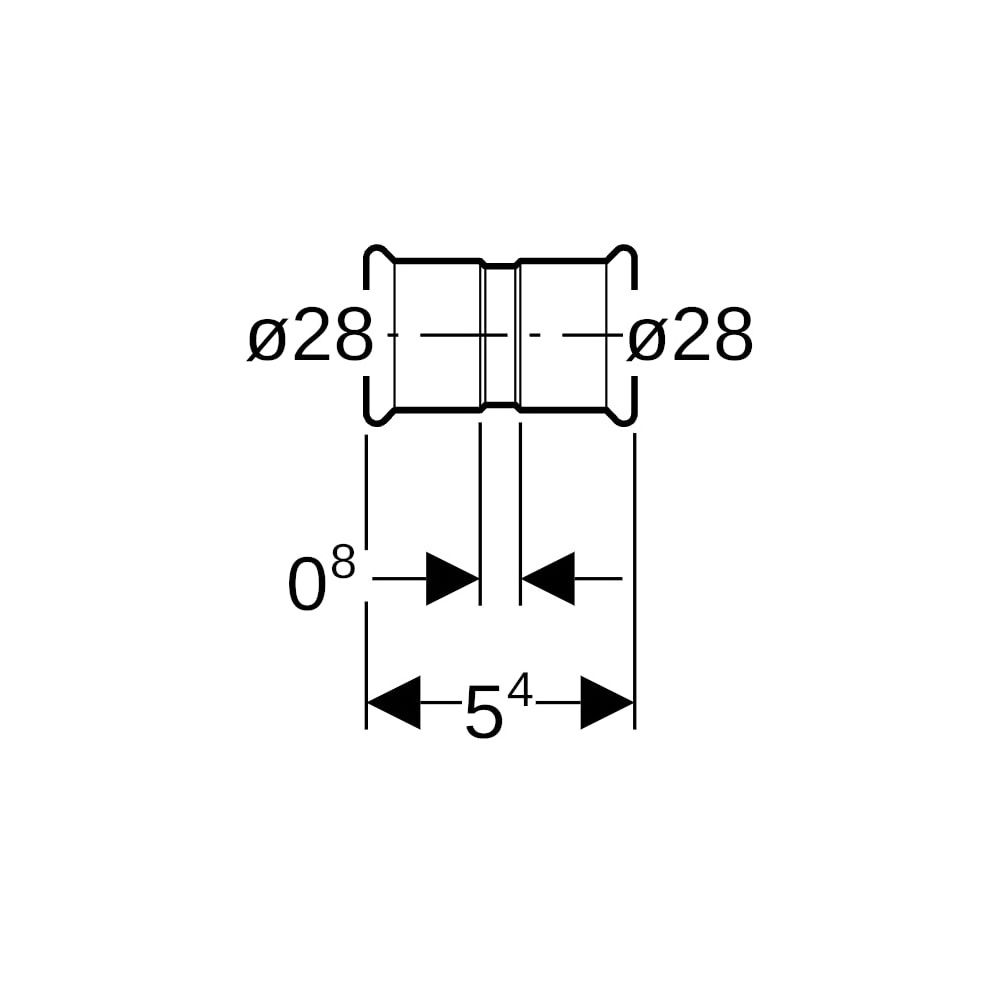 Geberit Mapress Therm Muffe d 28mm, 44005... GEBERIT-44005 4025410097385 (Abb. 4)