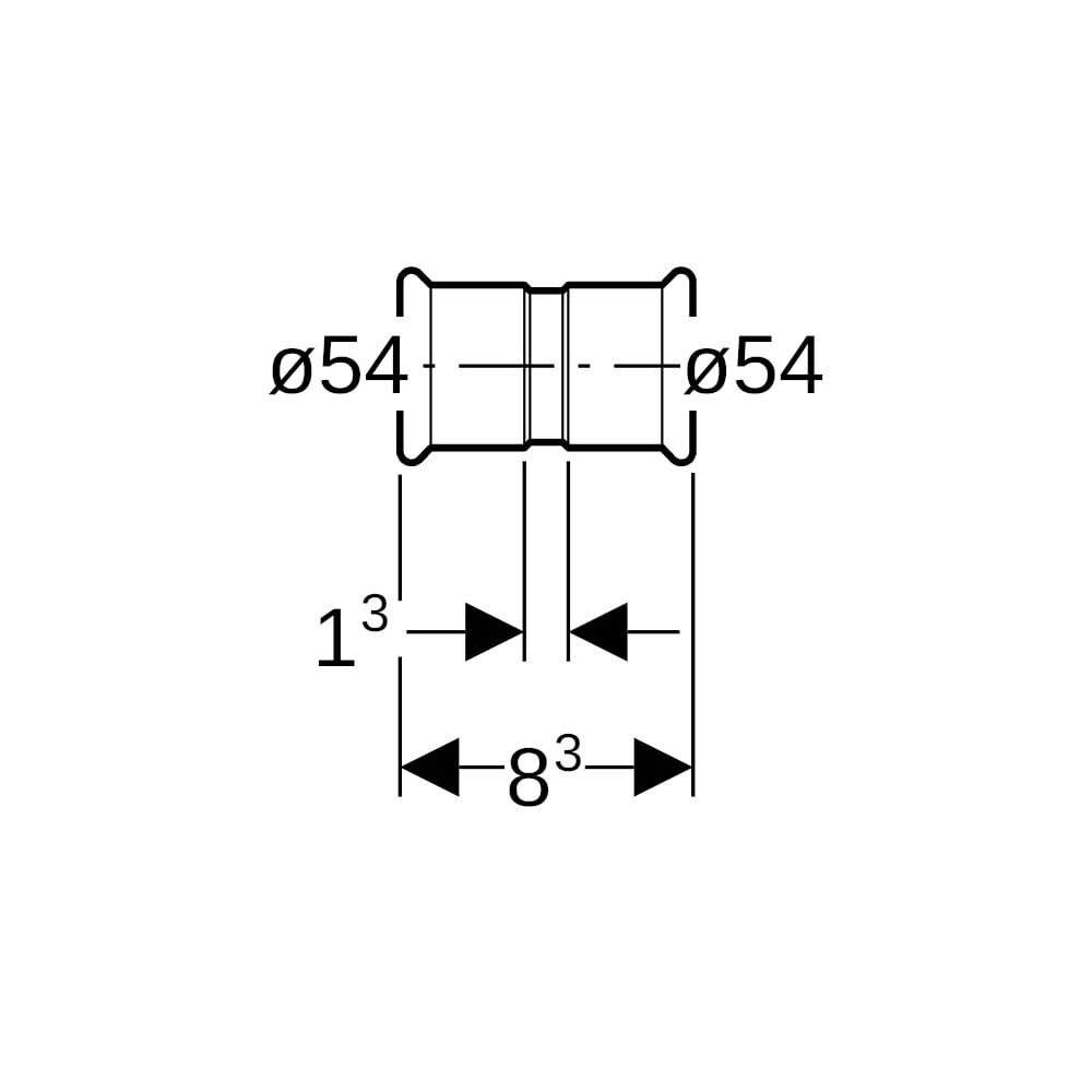 Geberit Mapress Therm Muffe d 54mm, 44008... GEBERIT-44008 4025410097415 (Abb. 4)