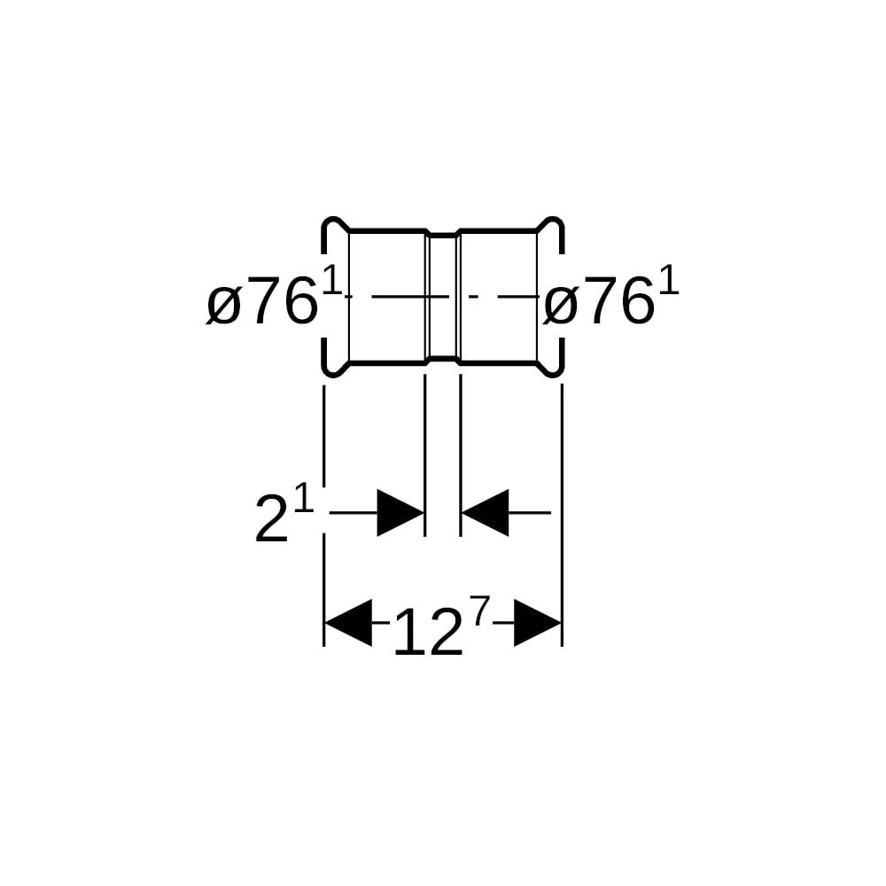 Geberit Mapress Therm Muffe d 76,1mm... GEBERIT-44009 4025410097422 (Abb. 4)