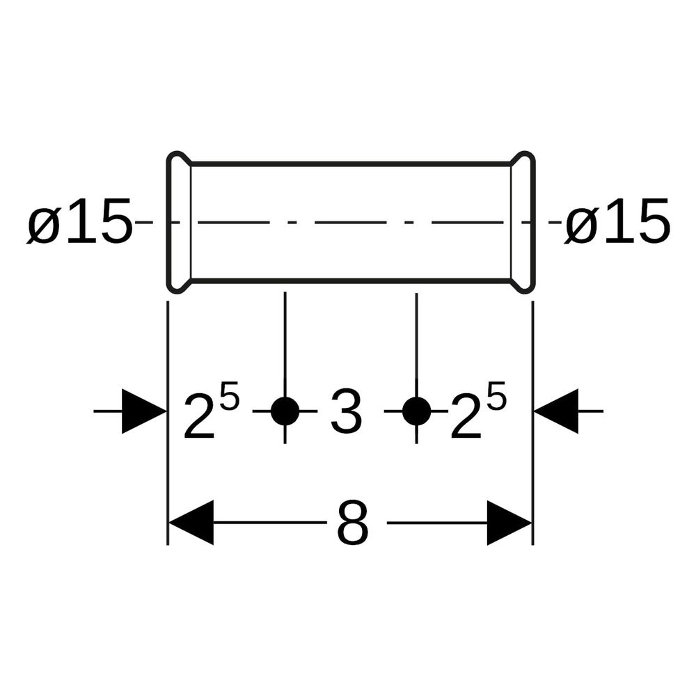 Geberit Mapress Schiebemuffe, 15mm, CrNiMo-Stahl, 32102... GEBERIT-32102 4024723321026 (Abb. 7)