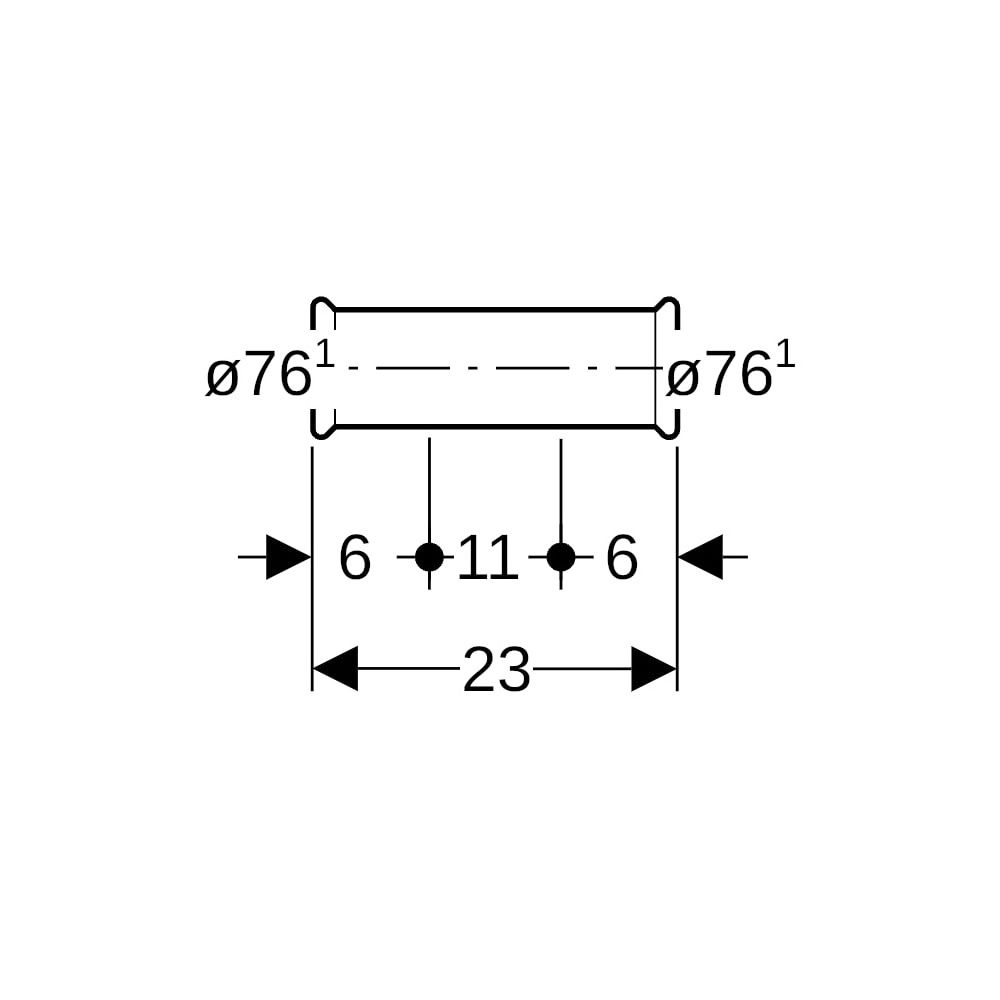 Geberit Mapress Edelstahl Schiebemuffe, Außendurchmesser 76,1mm... GEBERIT-32109 4024723321095 (Abb. 5)