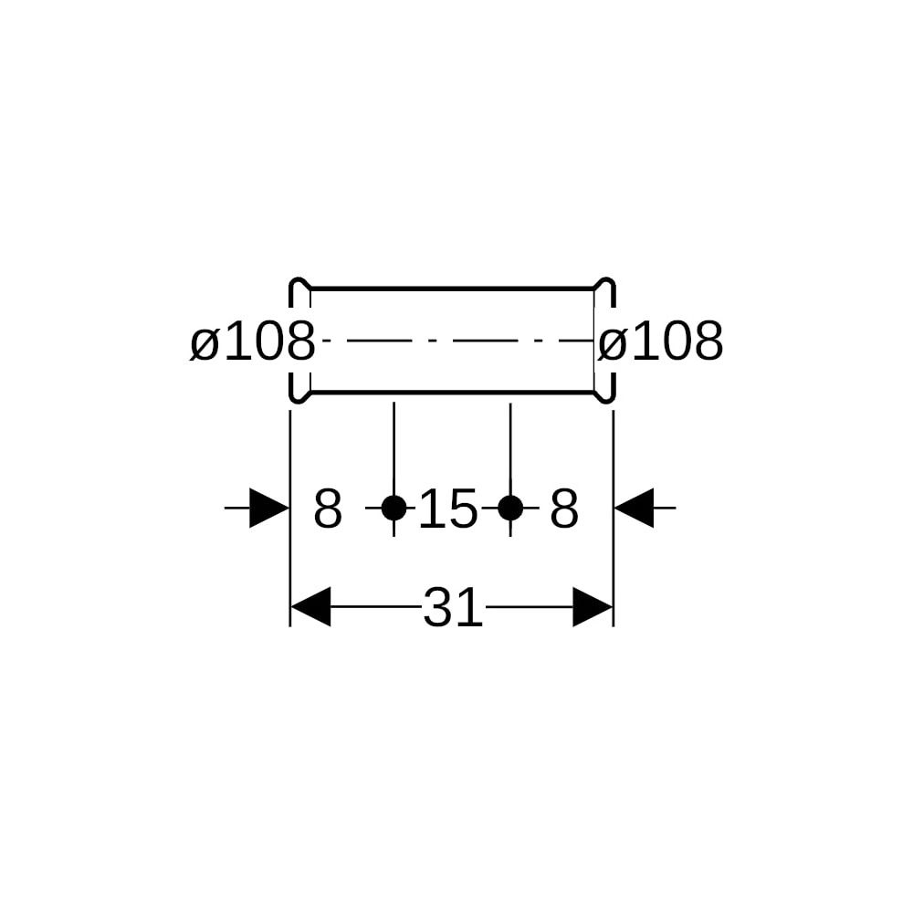 Geberit Mapress Edelstahl Schiebemuffe, Außendurchmesser 108mm... GEBERIT-32111 4024723321118 (Abb. 5)