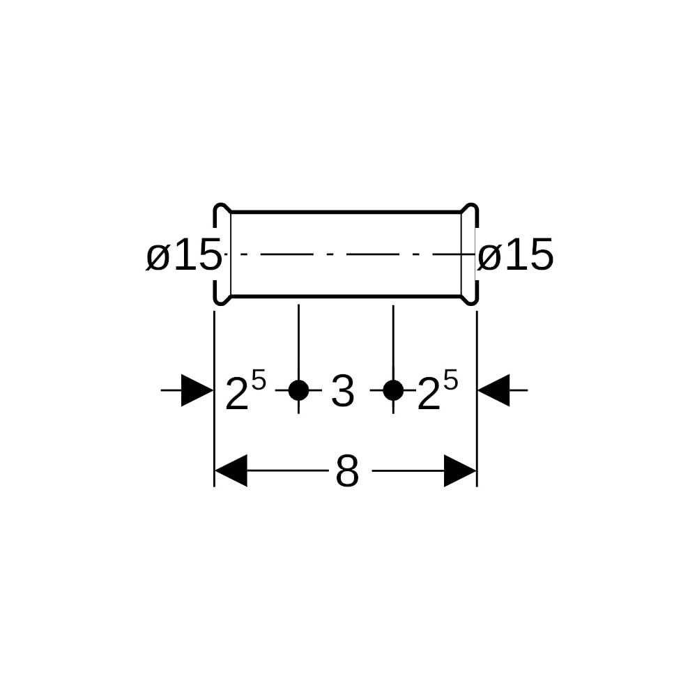 Geberit Mapress Edelstahl Schiebemuffe, Gas, d 15mm... GEBERIT-34108 4024723341086 (Abb. 5)