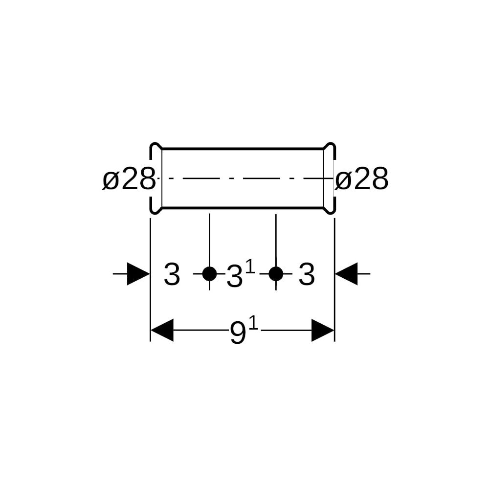 Geberit Mapress Edelstahl Schiebemuffe, Gas, d 28mm... GEBERIT-34111 4024723341116 (Abb. 5)