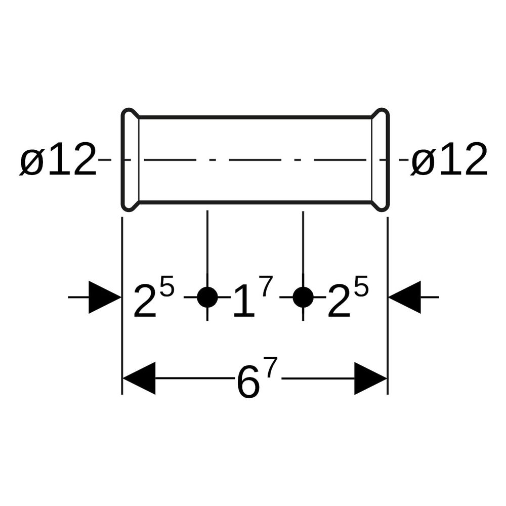 Geberit Schiebemuffe Mapress C-Stahl, DN 10, 12mm, Stahl, galvanisch verzinkt... GEBERIT-22101 4024723221012 (Abb. 7)