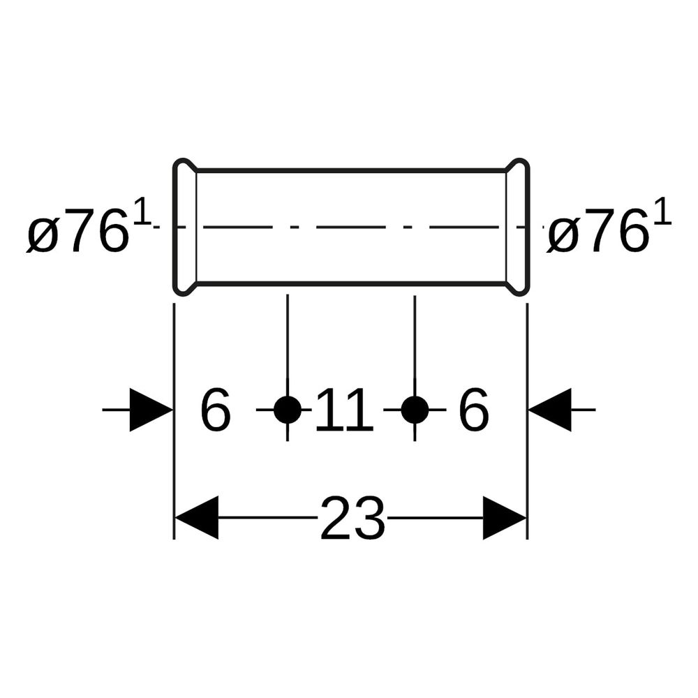 Geberit Mapress C-Stahl Schiebemuffe, DN 65, 76,1mm, Stahl, Edelstahl, 22109... GEBERIT-22109 4024723221098 (Abb. 7)