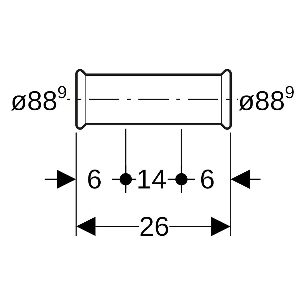 Geberit Mapress Schiebemuffe, DN 80, 88,9mm, Kupfer, 62112... GEBERIT-62112 4024723621126 (Abb. 7)