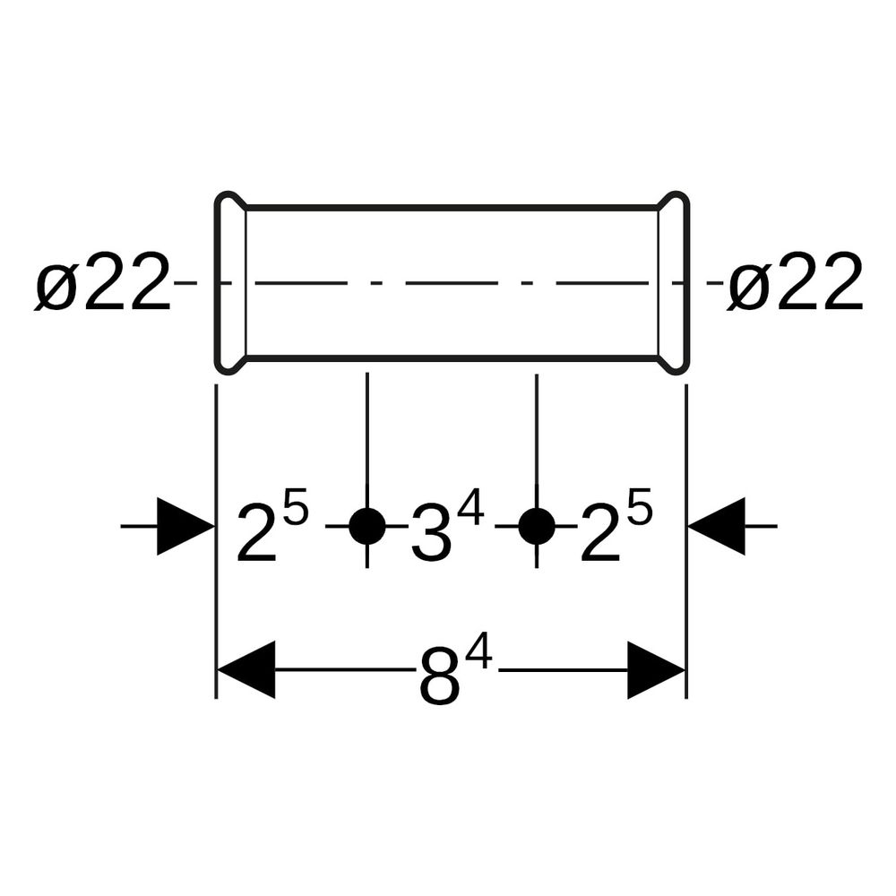 Geberit Schiebemuffe Mapress Therm, DN 20, 22mm, Edelstahl, Edelstahl, 42104... GEBERIT-42104 4025410096531 (Abb. 6)