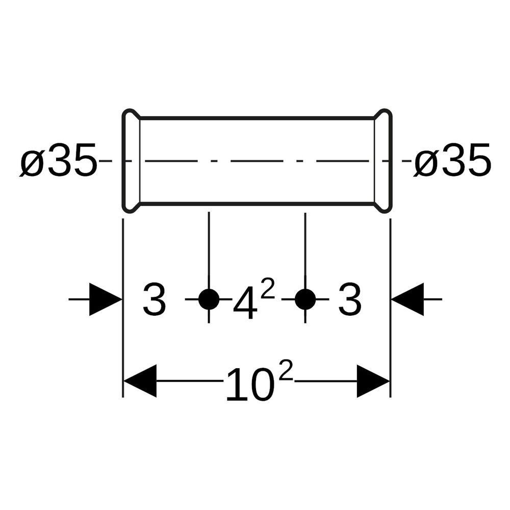 Geberit Schiebemuffe Mapress Therm, DN 32, 35mm, Edelstahl, Edelstahl, 42106... GEBERIT-42106 4025410096555 (Abb. 6)